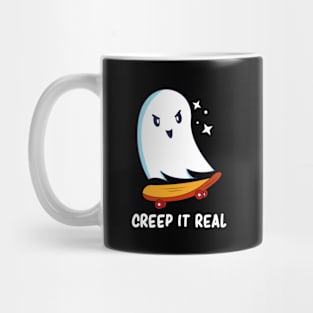 Creep It Real Kawaii Funny Ghost Spooky Cute Mug